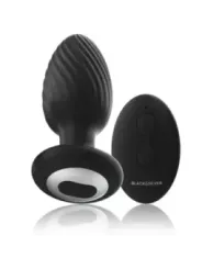 Black&Silver - Telecomando Rotatore Anale In Silicone Con Tappo Pozzetti - BLACK&SILVER - Vibratori | erosidea.com
