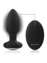 Black&Silver - Telecomando Rotatore Anale In Silicone Con Tappo Pozzetti - BLACK&SILVER - Vibratori | erosidea.com