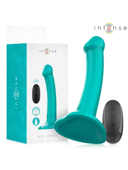 Intense - Katie Vibratore Con Ventosa 10 Vibrazioni Telecomando Blu - INTENSE REMOTE CONTROL - Vibratori | erosidea.com