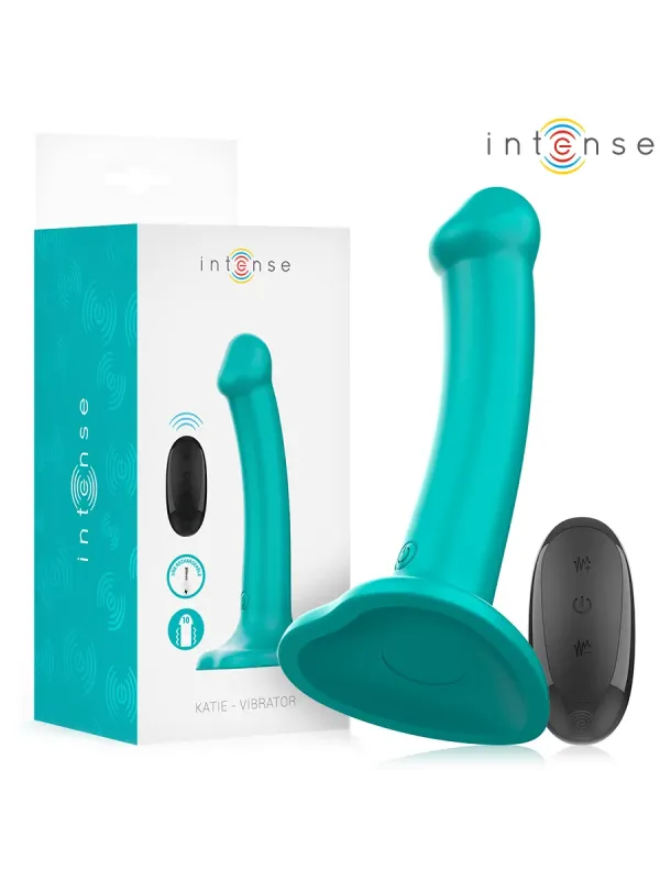 Intense - Katie Vibratore Con Ventosa 10 Vibrazioni Telecomando Blu - INTENSE REMOTE CONTROL - Vibratori | erosidea.com