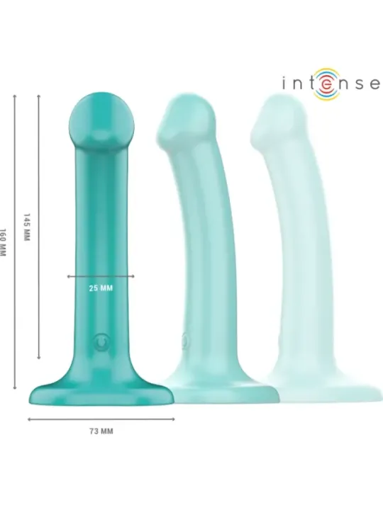 Intense - Katie Vibratore Con Ventosa 10 Vibrazioni Telecomando Blu - INTENSE REMOTE CONTROL - Vibratori | erosidea.com