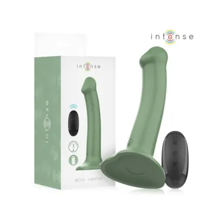 Intense - Vibratore Becca Con Ventosa 10 Vibrazioni Telecomando Verde - INTENSE REMOTE CONTROL - Vibratori | erosidea.com