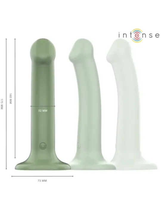 Intense - Vibratore Becca Con Ventosa 10 Vibrazioni Telecomando Verde - INTENSE REMOTE CONTROL - Vibratori | erosidea.com