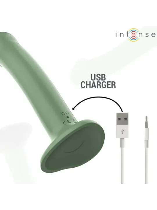 Intense - Vibratore Becca Con Ventosa 10 Vibrazioni Telecomando Verde - INTENSE REMOTE CONTROL - Vibratori | erosidea.com