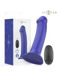 Intense - Vibratore Victoria Con Ventosa 10 Vibrazioni Blu Scuro Telecomando - INTENSE REMOTE CONTROL - Vibratori | erosidea.com