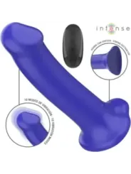 Intense - Vibratore Victoria Con Ventosa 10 Vibrazioni Blu Scuro Telecomando - INTENSE REMOTE CONTROL - Vibratori | erosidea.com