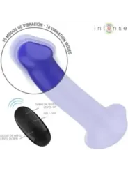 Intense - Vibratore Victoria Con Ventosa 10 Vibrazioni Blu Scuro Telecomando - INTENSE REMOTE CONTROL - Vibratori | erosidea.com