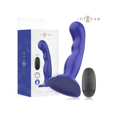 Intense - Vibratore Shorty Con Ventosa Telecomando Blu - INTENSE REMOTE CONTROL - Vibratori | erosidea.com