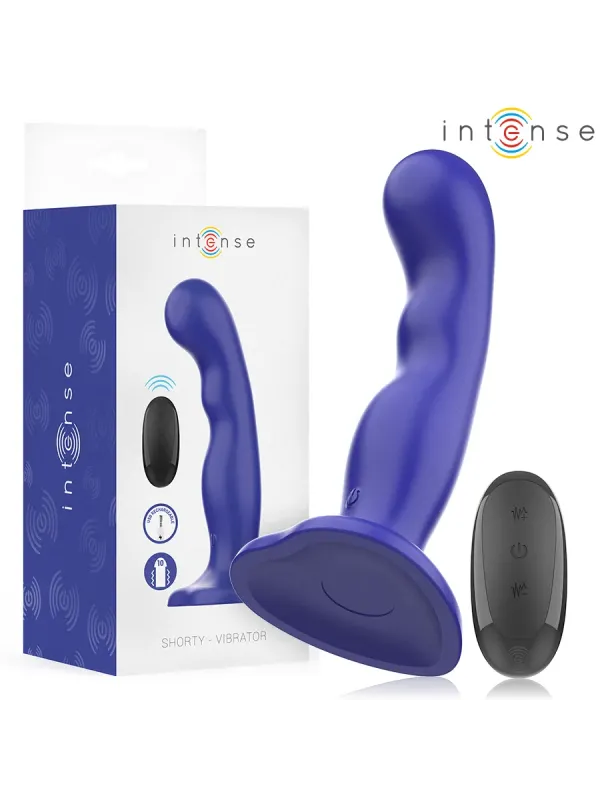 Intense - Vibratore Shorty Con Ventosa Telecomando Blu - INTENSE REMOTE CONTROL - Vibratori | erosidea.com