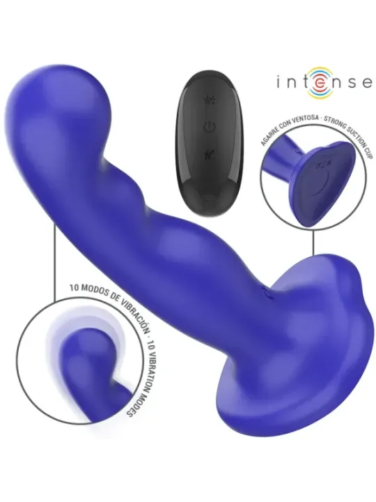 Intense - Vibratore Shorty Con Ventosa Telecomando Blu - INTENSE REMOTE CONTROL - Vibratori | erosidea.com