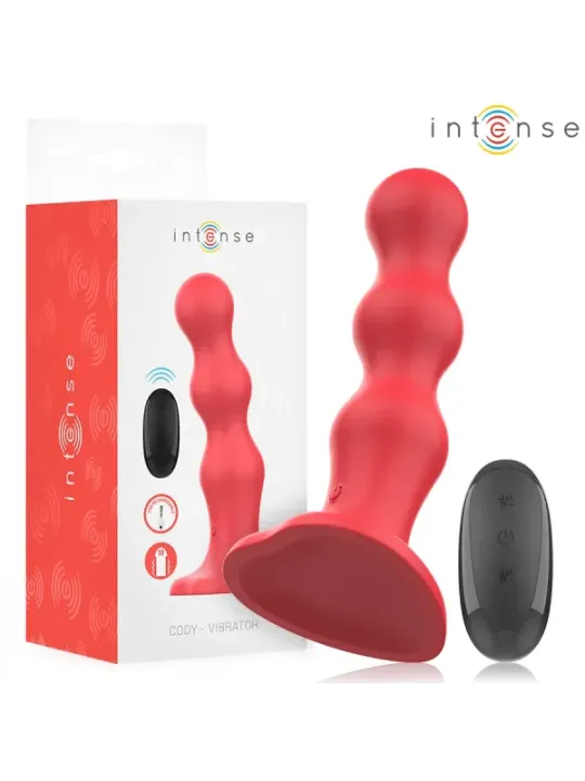 Intense - Plug Cody Con Ventosa Telecomando Rosso - INTENSE REMOTE CONTROL - Vibratori | erosidea.com
