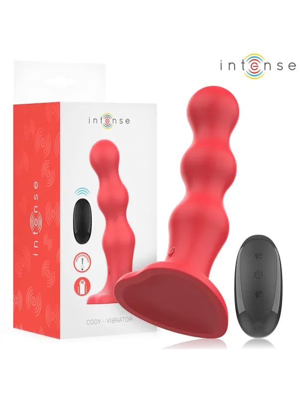 Intense - Plug Cody Con Ventosa Telecomando Rosso - INTENSE REMOTE CONTROL - Vibratori | erosidea.com
