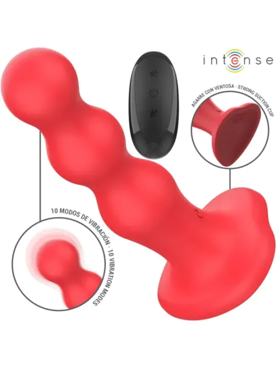 Intense - Plug Cody Con Ventosa Telecomando Rosso - INTENSE REMOTE CONTROL - Vibratori | erosidea.com