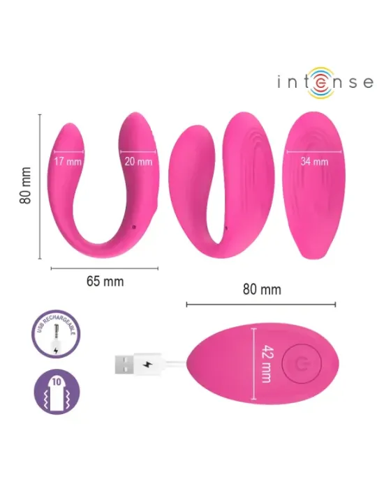 Intense - Nora Stimolatore Vibrante A Morsetto Rosa - INTENSE REMOTE CONTROL - Vibratori | erosidea.com
