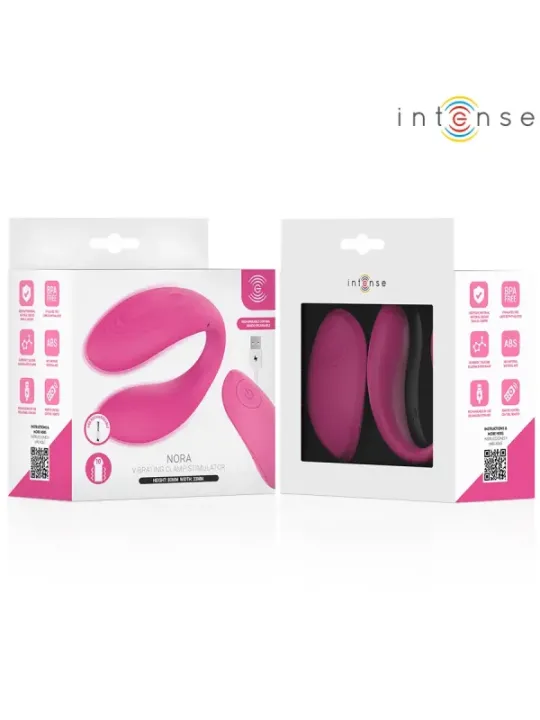 Intense - Nora Stimolatore Vibrante A Morsetto Rosa - INTENSE REMOTE CONTROL - Vibratori | erosidea.com