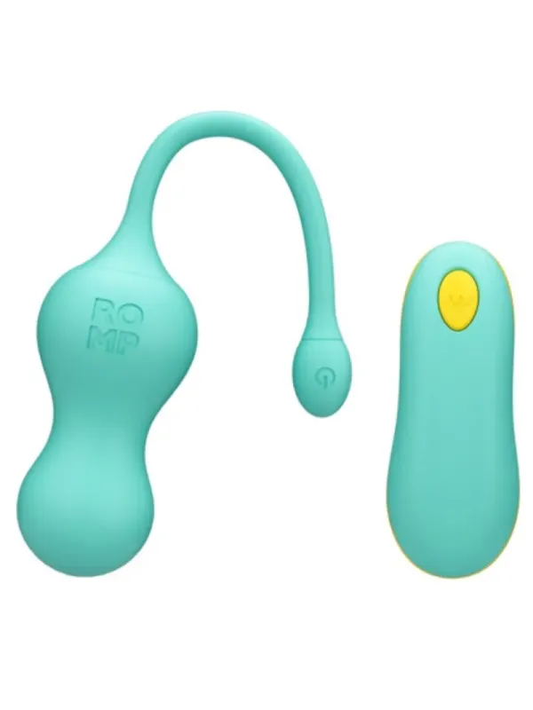 Romp - Cello Vibratore Multifunzione A Uovo Turchese Con Telecomando - ROMP - Vibratori | erosidea.com
