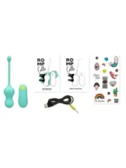 Romp - Cello Vibratore Multifunzione A Uovo Turchese Con Telecomando - ROMP - Vibratori | erosidea.com