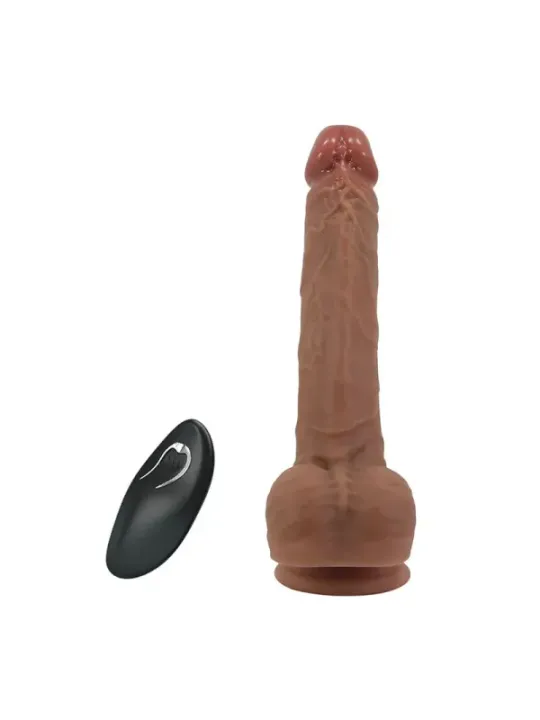 Pretty Love - Jonathan Vibratore Realistico Con Spinta E Telecomando Marrone - REMOTE CONTROL - Vibratori | erosidea.com