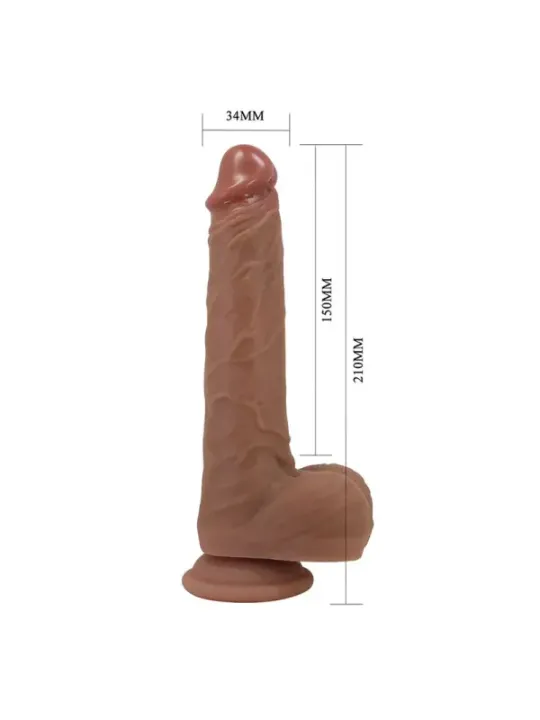 Pretty Love - Jonathan Vibratore Realistico Con Spinta E Telecomando Marrone - REMOTE CONTROL - Vibratori | erosidea.com