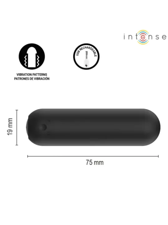Intense - Judy Vibratore A Proiettile Ricaricabile Con Telecomando Nero - INTENSE REMOTE CONTROL - Vibratori | erosidea.com