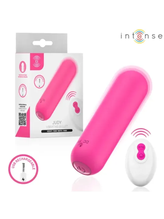 Intense - Judy Vibratore Ricaricabile A Forma Di Bulbo Con Telecomando Rosa - INTENSE REMOTE CONTROL - Vibratori | erosidea.com