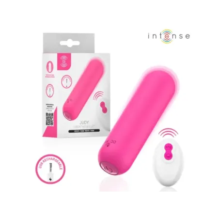 Intense - Judy Vibratore Ricaricabile A Forma Di Bulbo Con Telecomando Rosa - INTENSE REMOTE CONTROL - Vibratori | erosidea.com