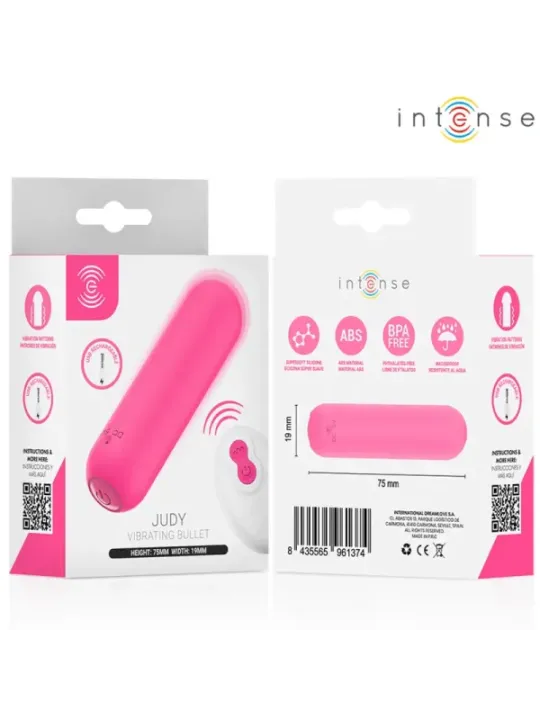 Intense - Judy Vibratore Ricaricabile A Forma Di Bulbo Con Telecomando Rosa - INTENSE REMOTE CONTROL - Vibratori | erosidea.com