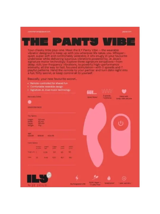 Je Joue - Ily Panty Vibe Vibratore Intimo Con Telecomando - JE JOUE - Vibratori | erosidea.com