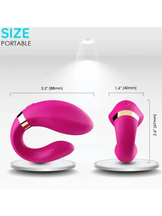 Armony - Vibratore A Mezzaluna Per Coppia Telecomando Fucsia - ARMONY FOR COUPLES - Vibratori per Coppia | erosidea.com
