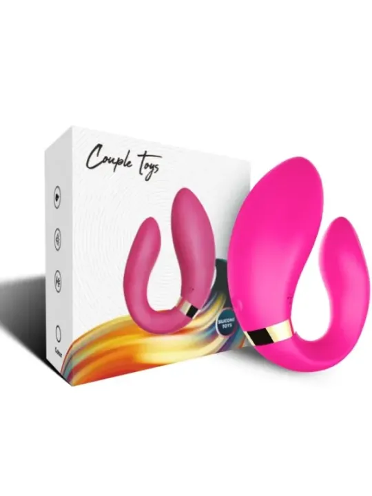 Armony - Vibratore A Mezzaluna Per Coppia Telecomando Fucsia - ARMONY FOR COUPLES - Vibratori per Coppia | erosidea.com