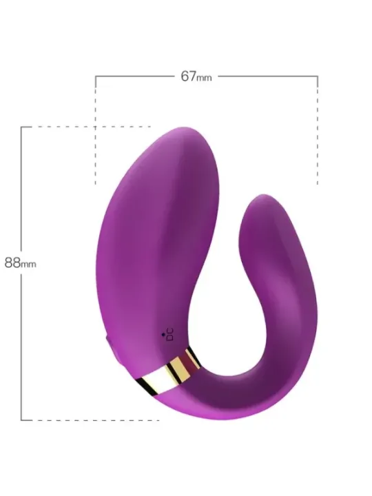 Armony - Vibratore A Mezzaluna Per Coppia Telecomando Viola - ARMONY FOR COUPLES - Vibratori per Coppia | erosidea.com