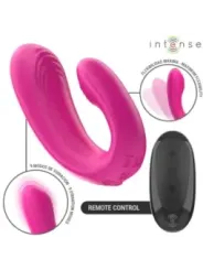 Intense - Janet Dual Stimolatore E Vibratore A Forma Di U Con Telecomando Rosa - INTENSE REMOTE CONTROL - Vibratori per Coppia | erosidea.com
