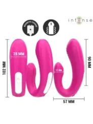 Intense - Janet Dual Stimolatore E Vibratore A Forma Di U Con Telecomando Rosa - INTENSE REMOTE CONTROL - Vibratori per Coppia | erosidea.com