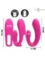 Intense - Janet Dual Stimolatore E Vibratore A Forma Di U Con Telecomando Rosa - INTENSE REMOTE CONTROL - Vibratori per Coppia | erosidea.com