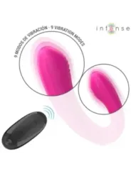 Intense - Janet Dual Stimolatore E Vibratore A Forma Di U Con Telecomando Rosa - INTENSE REMOTE CONTROL - Vibratori per Coppia | erosidea.com