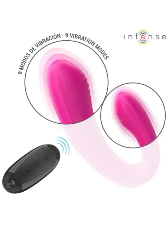 Intense - Janet Dual Stimolatore E Vibratore A Forma Di U Con Telecomando Rosa - INTENSE REMOTE CONTROL - Vibratori per Coppia | erosidea.com
