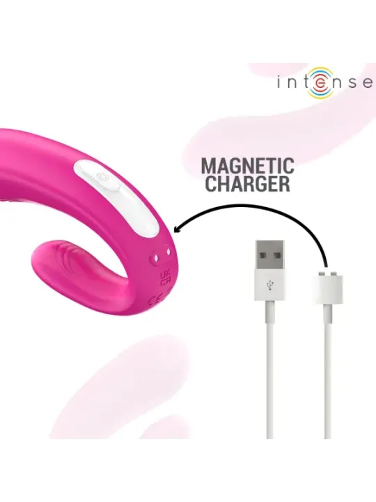 Intense - Janet Dual Stimolatore E Vibratore A Forma Di U Con Telecomando Rosa - INTENSE REMOTE CONTROL - Vibratori per Coppia | erosidea.com