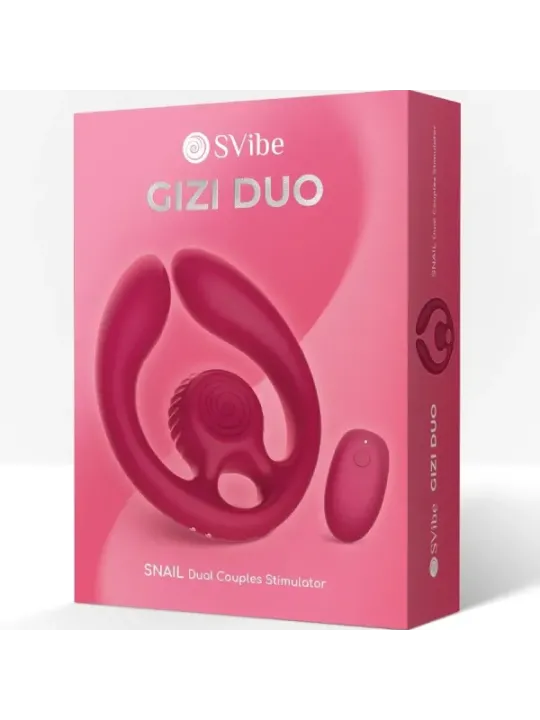 Snail Vibe - Gizi Duo Stimolatore Di Coppia Telecomando Bordeaux - SNAIL VIBE - Vibratori per Coppia | erosidea.com