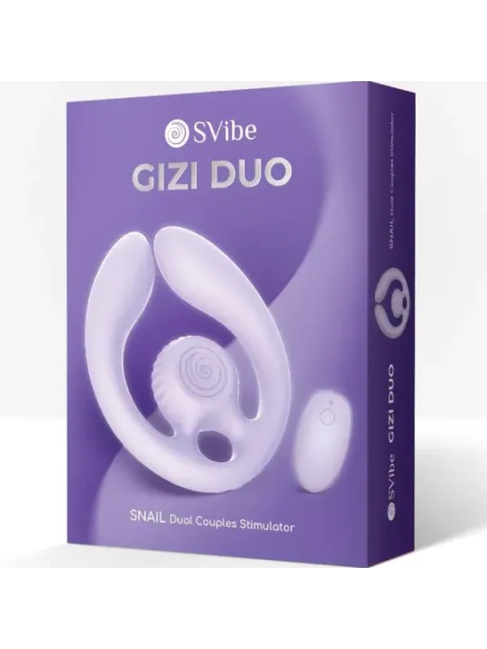 Snail Vibe - Gizi Duo Stimolatore Di Coppia Con Telecomando Lilla - SNAIL VIBE - Vibratori per Coppia | erosidea.com