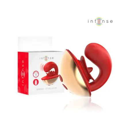 Intense - Vibratore E Stimolatore Mariah A Forma Di U 10 Vibrazioni Rosso - INTENSE HIGH TECH - Vibratori per Coppia | erosidea.com