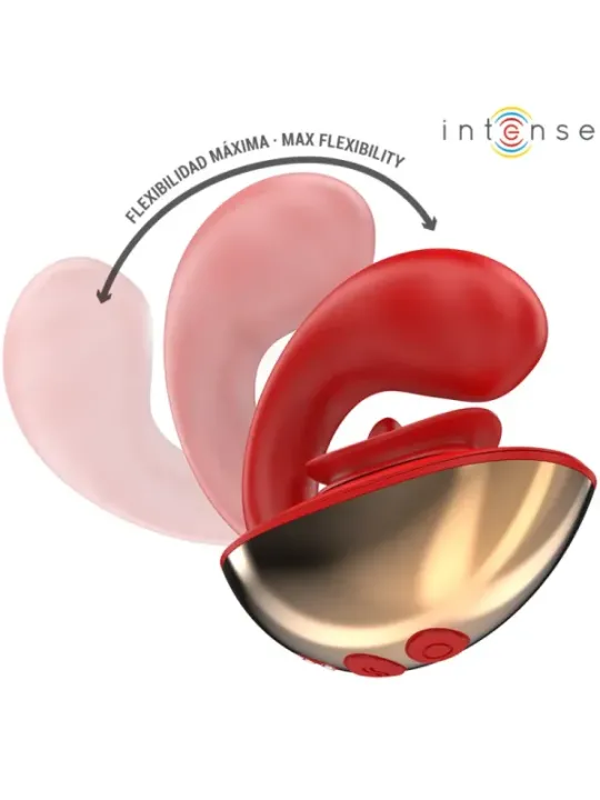 Intense - Vibratore E Stimolatore Mariah A Forma Di U 10 Vibrazioni Rosso - INTENSE HIGH TECH - Vibratori per Coppia | erosidea.com