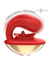 Intense - Vibratore E Stimolatore Mariah A Forma Di U 10 Vibrazioni Rosso - INTENSE HIGH TECH - Vibratori per Coppia | erosidea.com