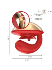 Intense - Vibratore E Stimolatore Mariah A Forma Di U 10 Vibrazioni Rosso - INTENSE HIGH TECH - Vibratori per Coppia | erosidea.com
