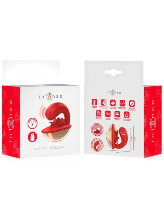 Intense - Vibratore E Stimolatore Mariah A Forma Di U 10 Vibrazioni Rosso - INTENSE HIGH TECH - Vibratori per Coppia | erosidea.com
