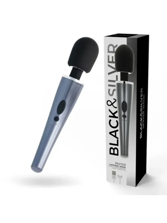 Black&Silver - Bacchetta Da Massaggio Dexter - BLACK&SILVER - Magic Wand | erosidea.com