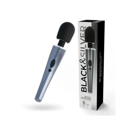 Black&Silver - Bacchetta Da Massaggio Dexter - BLACK&SILVER - Magic Wand | erosidea.com