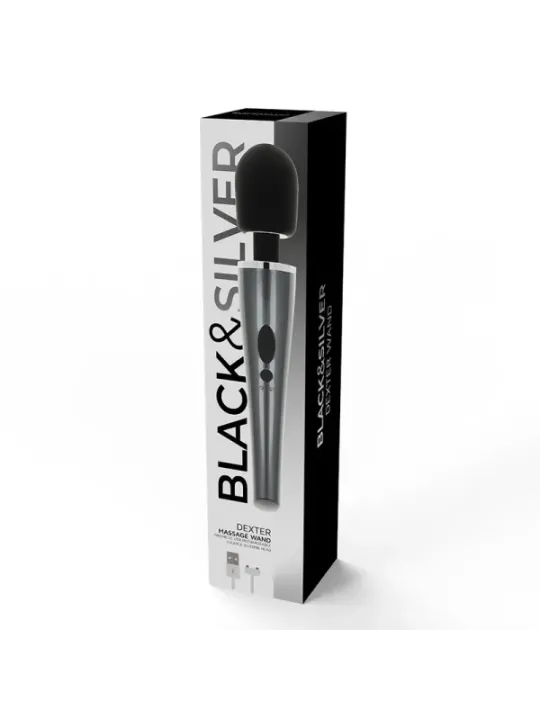Black&Silver - Bacchetta Da Massaggio Dexter - BLACK&SILVER - Magic Wand | erosidea.com