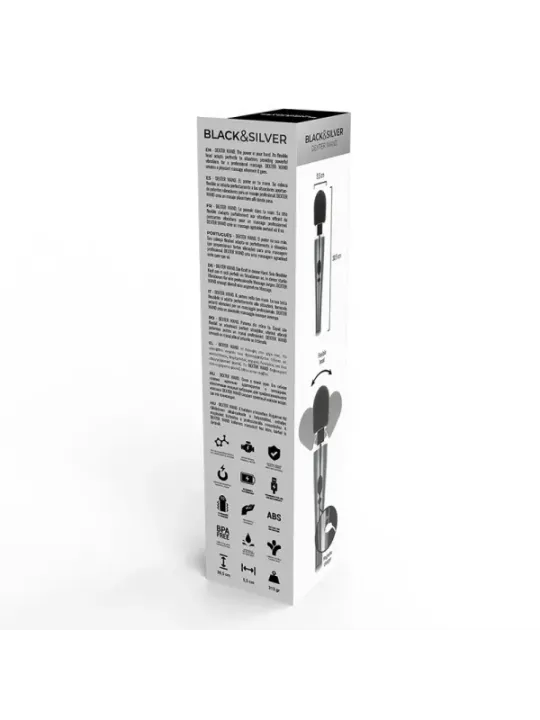 Black&Silver - Bacchetta Da Massaggio Dexter - BLACK&SILVER - Magic Wand | erosidea.com