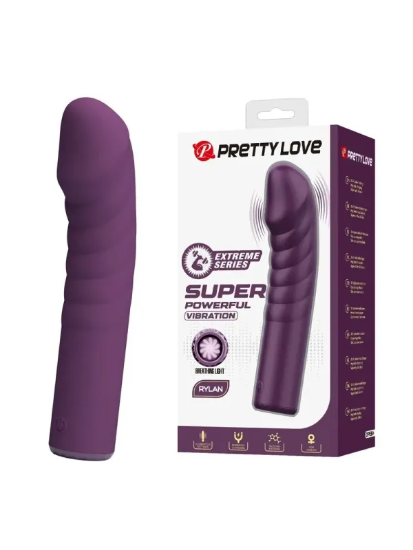 Pretty Love - Vibratore Ricaricabile Ryland 10 Funzioni Viola - HIGH TECH - Magic Wand | erosidea.com