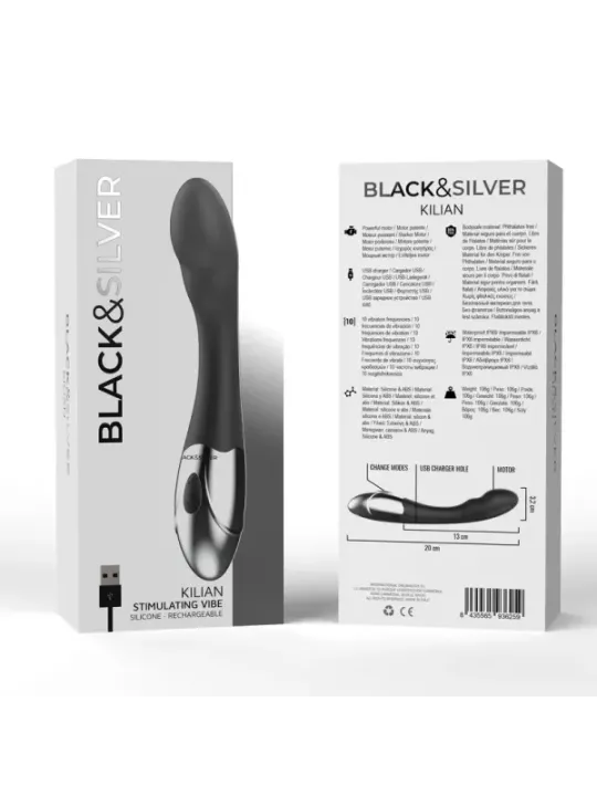 Black&Silver - Vibra Stimolante Kilian - BLACK&SILVER - Vibratori punto G | erosidea.com